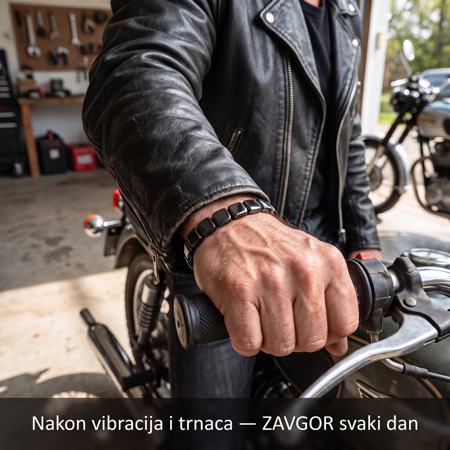 ZAVGOR® Hematitna Narukvica za Muškarce