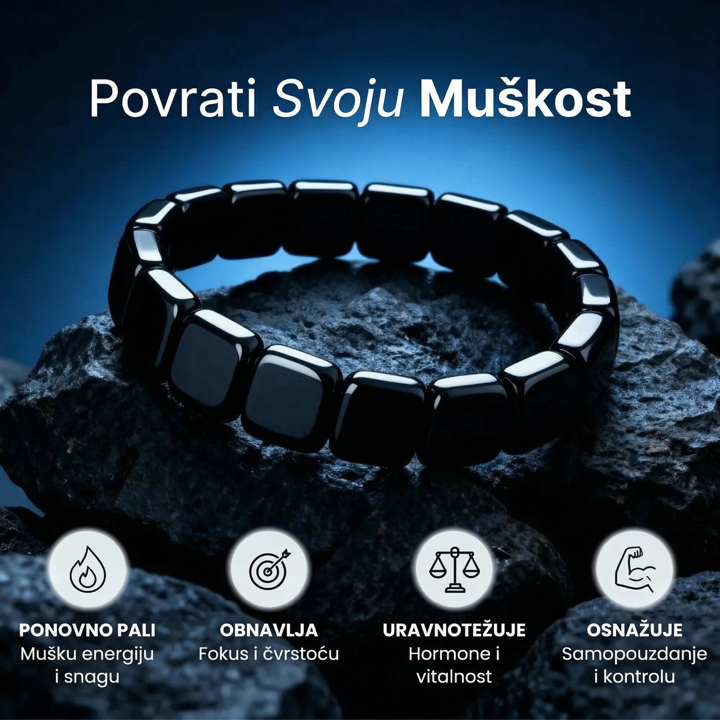 ZAVGOR® Hematit Narukvica