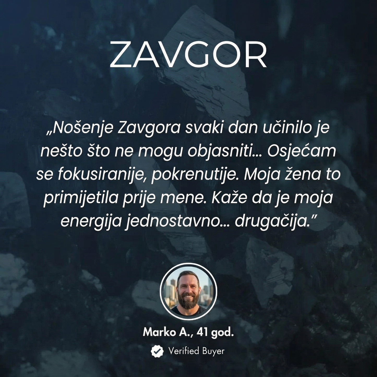 ZAVGOR® Hematit Narukvica